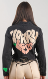 Worry Less Cropped Denim Jacket