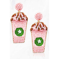 Beaded Frappuccino Earrings - Ebove Clothing