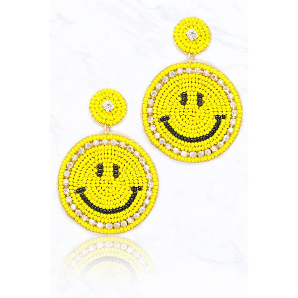 Beaded Smiley Earrings - Ebove Clothing