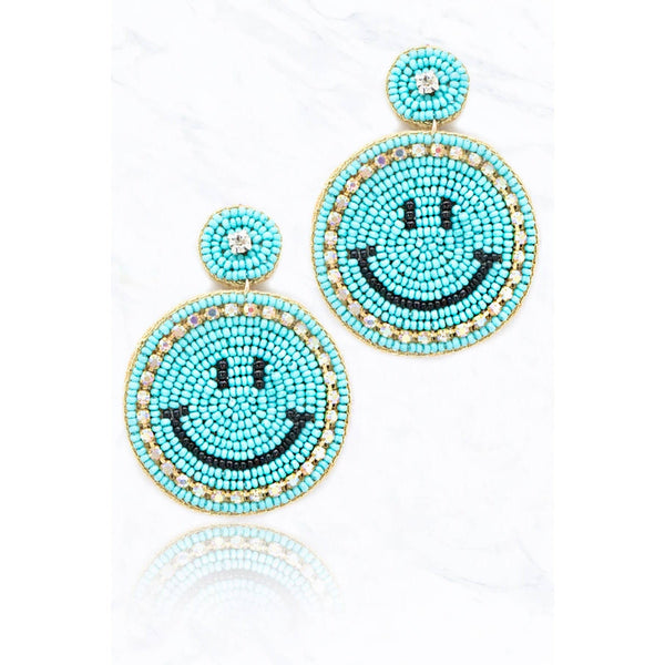 Beaded Smiley Earrings - Ebove Clothing