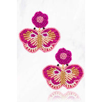 Butterfly Shape Beaded Earrings - Ebove Clothing