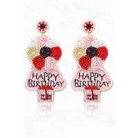 Happy Birthday Balloon Post Earrings - Ebove Clothing