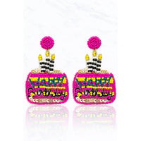 Happy Birthday Cake Post Earrings - Ebove Clothing