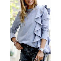 Kayla Ruffle Sweatshirt - Ebove Clothing