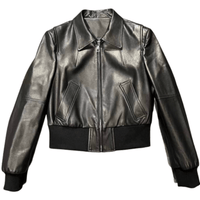 Leather Bomber Jacket - Ebove Clothing