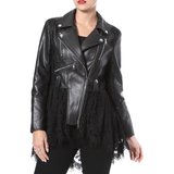 Leather & Lace Moto Jacket - Ebove Clothing