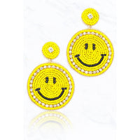 Beaded Smiley Earrings