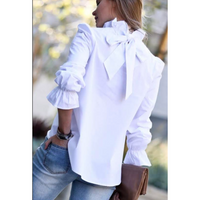 High Neck Blouse with Bow
