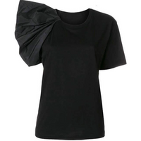 Statement Making Knit Tee with Pleated Shoulder